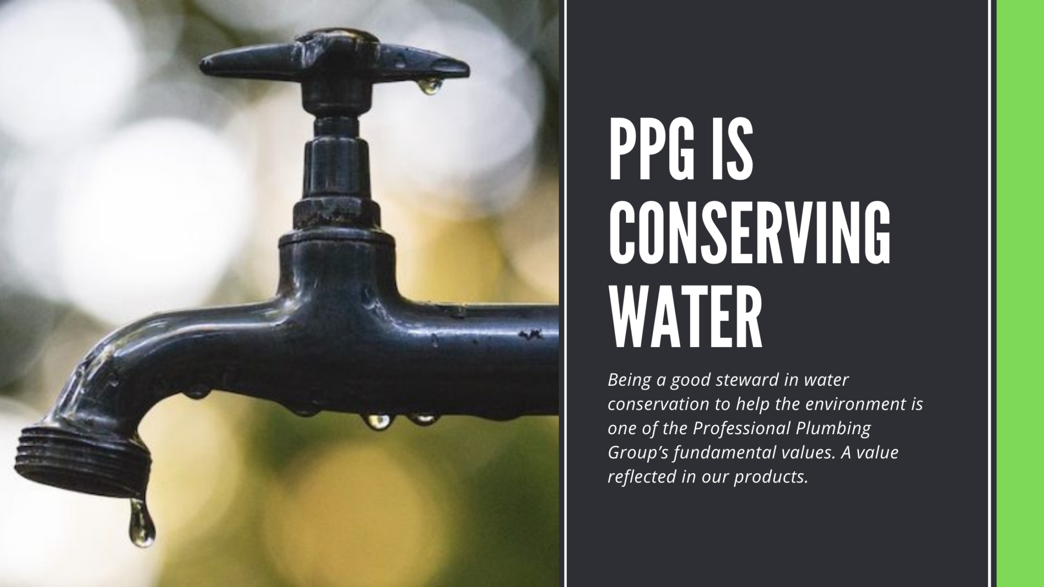 PPG Is Conserving Water Professional Plumbing Group